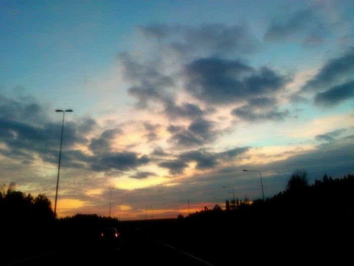 Sunset on  HIGHWAY