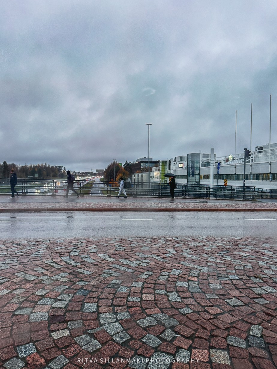 walkers on Grey and rainy&nbsp;day