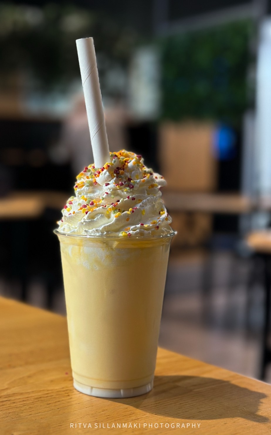 Soft and sweet milkshake at&nbsp;sunset