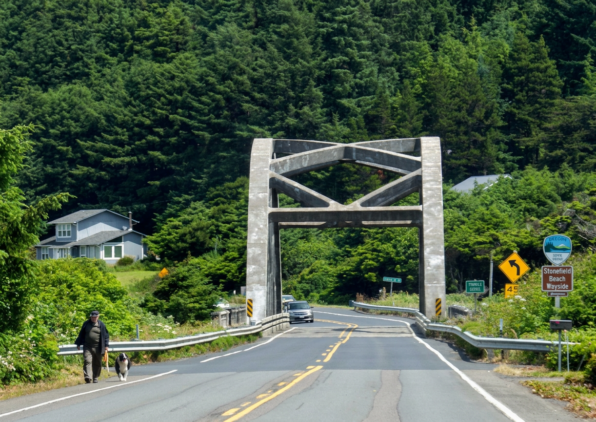 Bridge and road