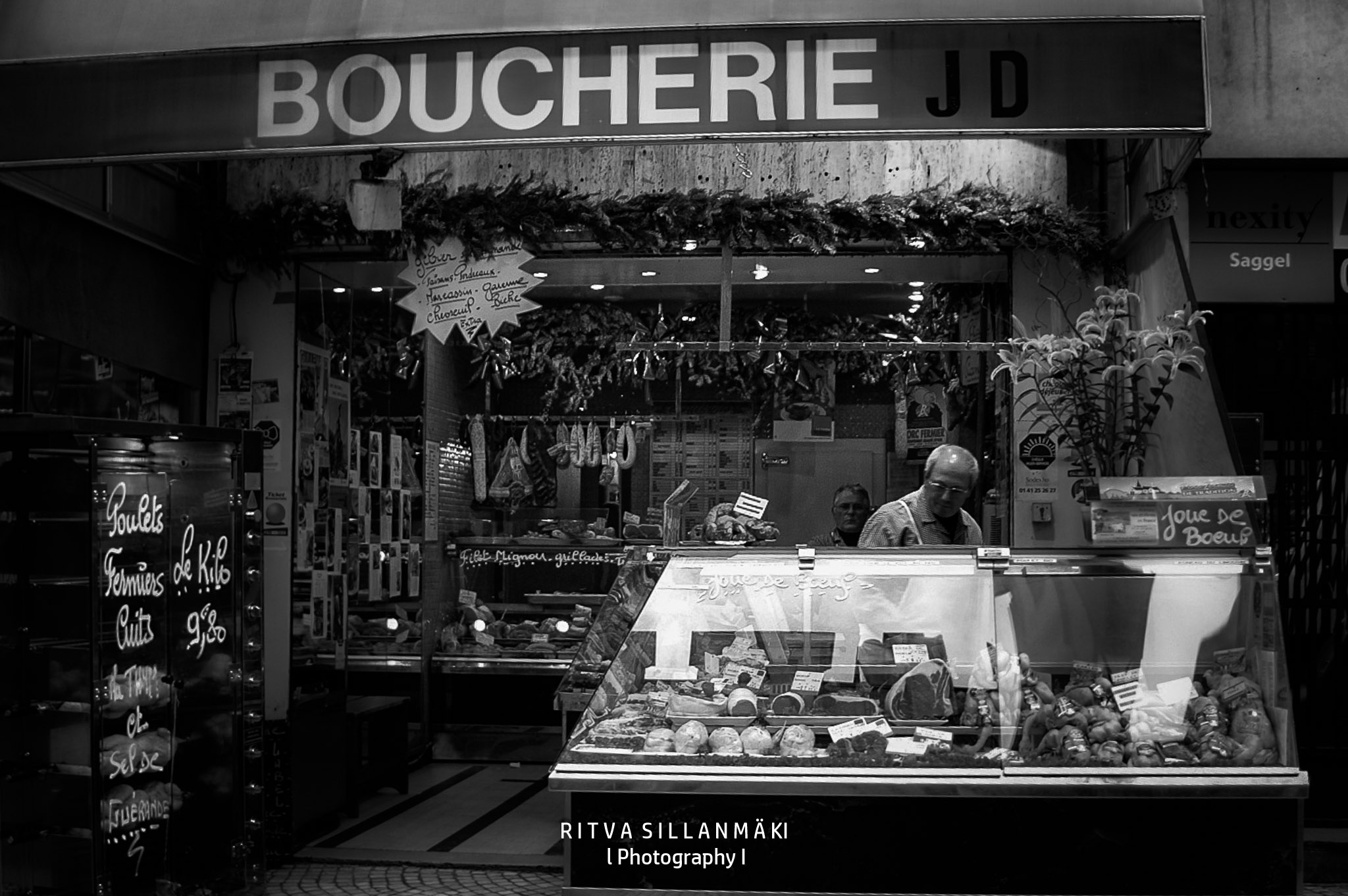 Traditional French Butcher Shop Marketfront