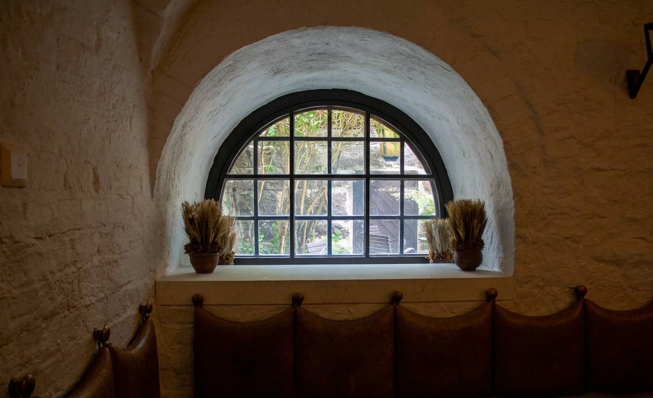 Basement window at Hvitträsk